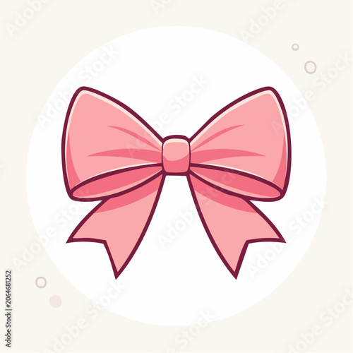 Pink Bow Illustration