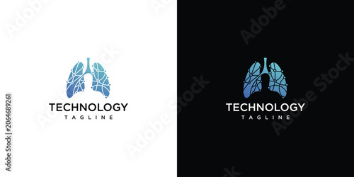 Digital Lungs Logo with Technology Tagline