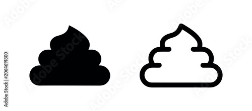 Obraz na plátne Poop icon and outline