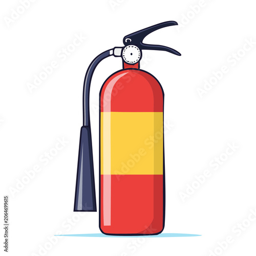 Flat design fire extinguisher illustration
