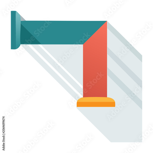 Flat design megaphone icon with transparent background
