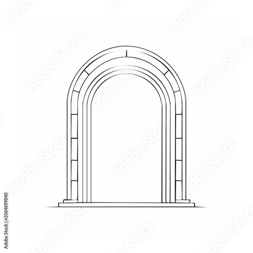 Stone Archway Line Drawing
