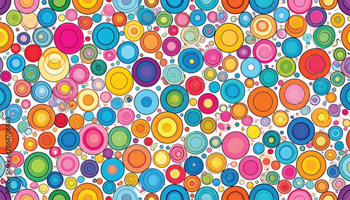 Colorful Bubbles Floating in Air.