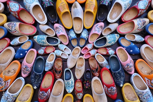 colorful wooden shoes