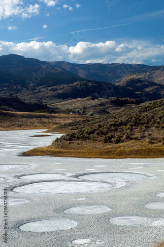 Spotted Lake in Osoyoos British Columbia Canada During Clear Day