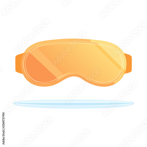Orange sleep mask with transparent background