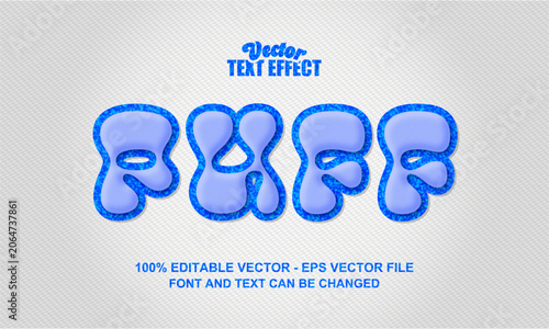 Glitter Puff Print Text Effect – Fully Editable Vector