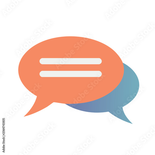 Flat design speech bubble icon with equal sign