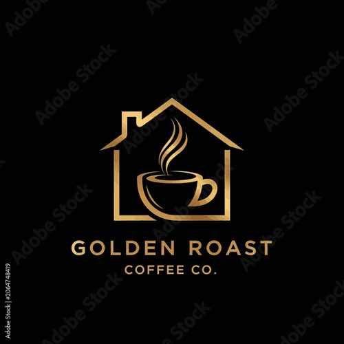 Golden Roast Coffee Company Logo Design.