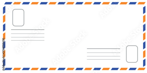 Obraz na plátně Envelope on white background isolated main subject.