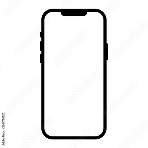 スマートフォンのシンプルな枠線アイコン