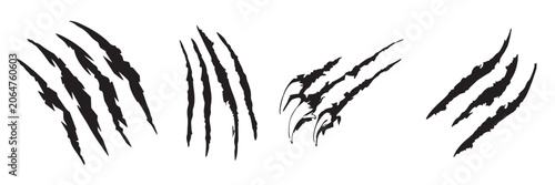 Canvastavla ack claw marks veBlctor illustration set