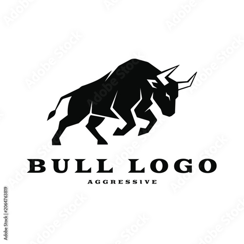 Bull Logo Aggressive Design Concept Idea