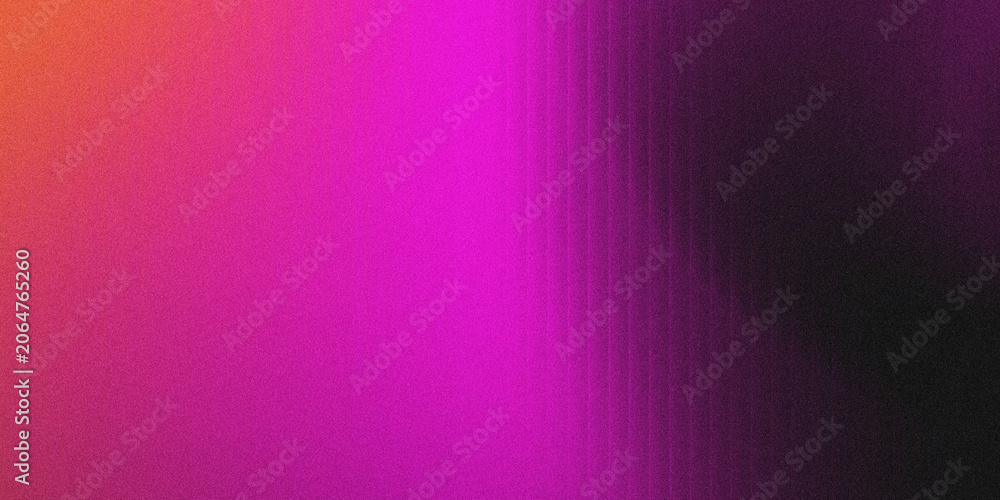Fototapeta premium Smooth vertical color gradient abstract backdrop shifting warm orange to vivid magenta, deep purple, then dark black. 