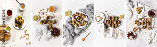 Delicious stuffed dates wit...
