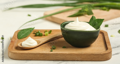 Cutting board with bowl and...