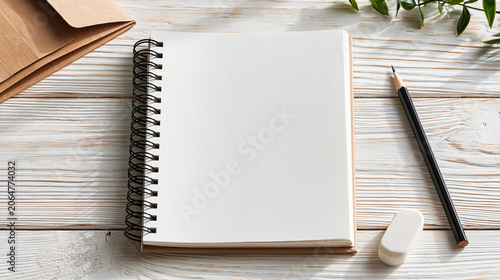 Blank Page Notebook and Sta...