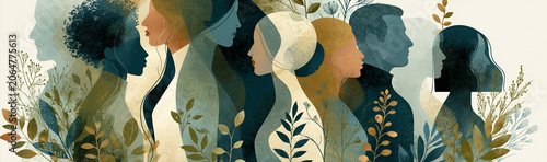 Diverse Silhouette Group: A...