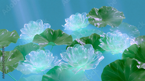 waterfall in the pool, generation AI 
