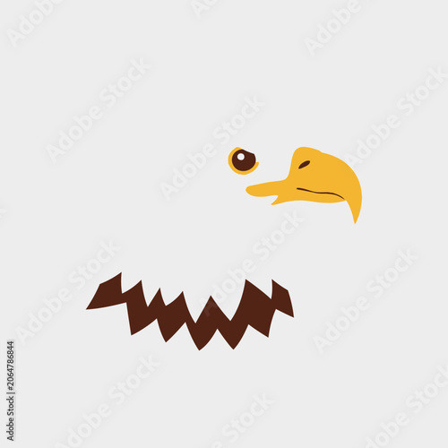 Stylized Eagle Face Graphic Design