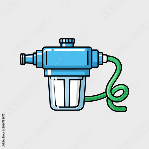Water Filter System with Green Hose