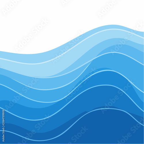 Abstract Blue Waves Background