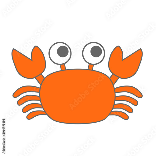 かわいい蟹のイラスト