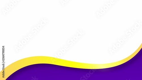 Luxury Gold and Purple Elegant Wave Ribbon Looping Motion Background with Smooth Flowing Satin Fabric Texture for Premium Cinematic Award and Certificate Presentation Design