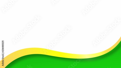 Luxury Gold and Green Elegant Wave Ribbon Looping Motion Background with Smooth Flowing Satin Fabric Texture for Premium Cinematic Award and Certificate Presentation Design