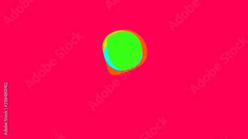 Abstract Organic Cluster Morphing Fluidly on a Vibrant Magenta Background for Motion Graphics