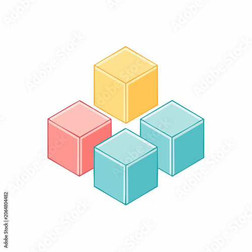 Isometric Cubes Arrangement