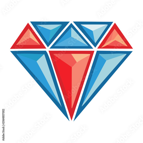 Flat Design Diamond Gemstone Illustration