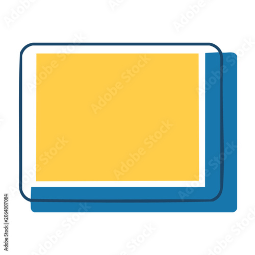 Flat design laptop icon with transparent background