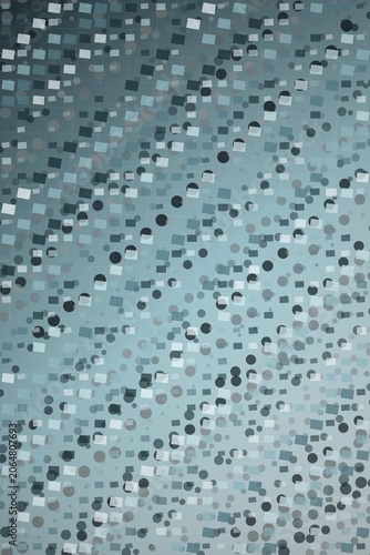 Abstract geometric pattern with dots and squares