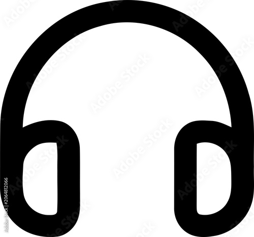 Customer support headphone line service icon