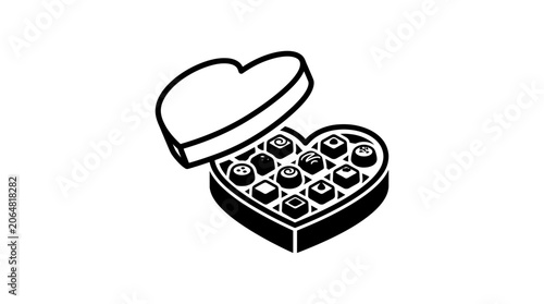 Heart Shaped Chocolate Box with Assorted Chocolates
