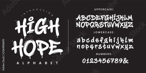Canvastavla High Hope Bold Graffiti Brush Script Font for Urban Street Art and Hip Hop Poste