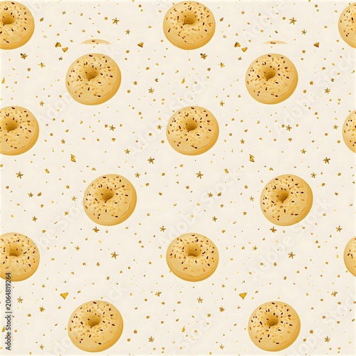 Seamless background pattern of bagels with poppy seeds seamless breakfast background delicious heirloom culinary carbohydrate nutrition traditional snacking