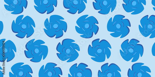 Hurricane seamless pattern with abstract blue storm symbols weather forecast background repeating vortex icons backdrop vector illustration template for textile and web design