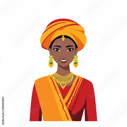Indian Woman in Traditional Attire