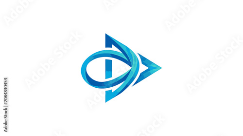 Blue Arrow Logo Design Element.