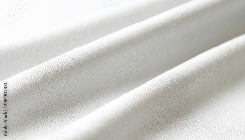 Soft White Fabric Texture with Gentle Folds and Subtle Light