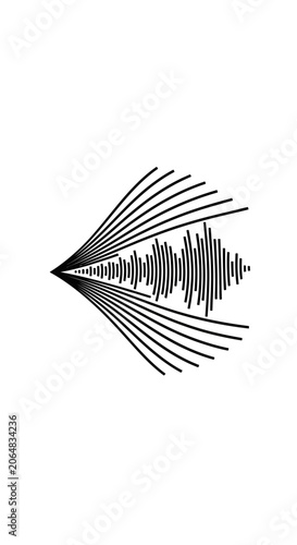 Sound wave graphic design element.