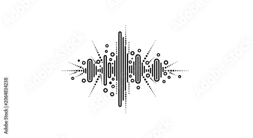 Sound wave graphic design element.
