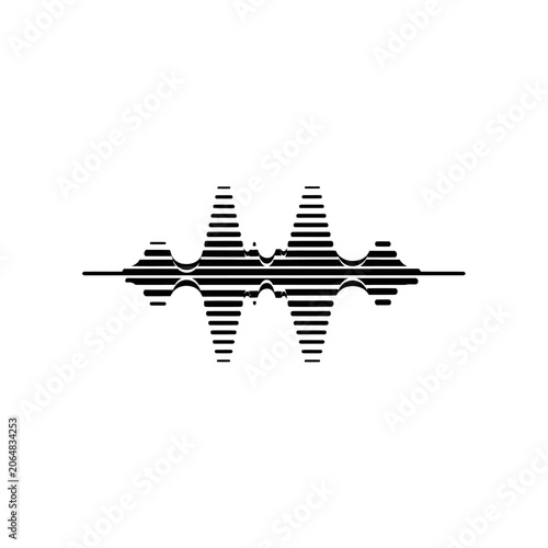 Sound Wave Pattern Design Element.