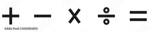Φωτογραφία Collection of essential mathematical symbols featuring addition subtraction mult