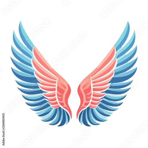 Colorful Angel Wings Illustration