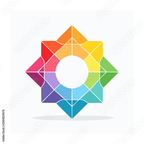 Geometric shapes vector flat design
