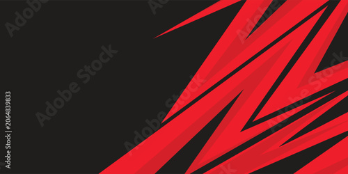 Foto Abstract background with red spikes and zigzag line pattern and some copy space