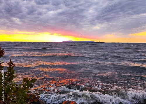 sunrise   over the lake 